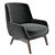 Luxury Belt Armchair: Exquisite Comfort & Style 3D model small image 1