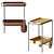 Sleek Walnut Bar Cart 3D model small image 5