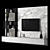 Marble TV Wall Unit 83: High-Quality, Customizable 3D model small image 4