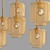 Ethereal Glass Pebble Chandelier 3D model small image 2