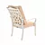 Azhur White Dining Armchair 3D model small image 2