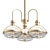 Marlow Rustic Brass Chandelier 3D model small image 1