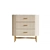 Elegant Mango Wood 3 Drawer Chest with Marble Top 3D model small image 6