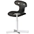 Ergonomic Gray Desk Chair 3D model small image 4