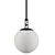 Elegant Hooked Globe Pendant Light 3D model small image 2