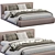 Boca Lomo Leather Bed 3D model small image 1