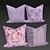 Luxury Pillow Set 620 3D model small image 3