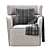 Cozy Flou Softwing Armchair 3D model small image 3