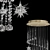 Elegant Crystal Swirl Chandelier 3D model small image 2