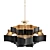 Elegant Black Lotus Chandelier 3D model small image 2