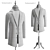 Classic Wool Blend Men's Coat 3D model small image 1