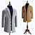 Classic Wool Blend Men's Coat 3D model small image 9