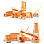 Metal ARCHETOYS Set: Orange Vehicles 3D model small image 2