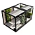 Lushscape: Pergola Rooftop Furniture 3D model small image 2