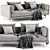 Moroso Josh 2.0: Modern 2-Seater Sofa 3D model small image 1