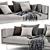 Moroso Josh 2.0: Modern 2-Seater Sofa 3D model small image 2