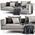 Moroso Josh 2.0: Modern 2-Seater Sofa 3D model small image 3