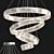 Crystal Round Ring Pendant Lamp 3D model small image 1