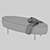 Elegant Beverly Bench - Doimo Salotti 3D model small image 3