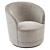 Crate and Barrel Infiniti Swivel Chair: Velvet Colors, 3D Model 3D model small image 1