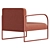 Modern Arcos Armchair by Arper 3D model small image 1