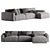 Modern Fenton RAF Sectional - Montford Onyx 3D model small image 1