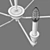 Sleek 6-Light Pendant: 732167 Ragno Lightstar 3D model small image 6