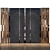 Contemporary Wood Mirror Fabric Wall Panel 3D model small image 1