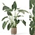  Rusty Concrete Pot Indoor Plants - Set 437 3D model small image 1