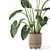  Rusty Concrete Pot Indoor Plants - Set 437 3D model small image 3