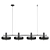 Sleek Curve Black Pendant Light 3D model small image 1