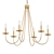 Durril 28" Gold Iron Chandelier 3D model small image 1