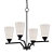 Sleek Black Chandelier: Kichler Skagos 3D model small image 1