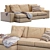 Stylish Kivik Sofa by Ikea 3D model small image 4
