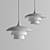 Danish Floral Light Fixture 3D model small image 2