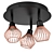 Volga 3-Light Copper Ceiling Lamp 3D model small image 3