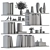 Stylish Shelf Decor Set 3D model small image 6