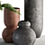 Elegant Vase & Plant Duo 3D model small image 3