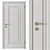 Elegant White and Gold Door 3D model small image 6