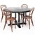 Classic Dining Table Set 3D model small image 1