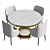 Golden Marble Dining Table 3D model small image 4