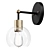 Bubble Clear Glass Sconce 3D model small image 1