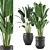 Lush Indoor Plant Set - 202 3D model small image 5