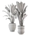 Lush Indoor Plant Set - 202 3D model small image 7