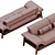 Elegant MERIEM Sofa: Stylish Comfort 3D model small image 2