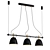 Modern Black Loft Pendant Light 3D model small image 1