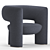 Elegant Via del Corso Armchair 3D model small image 1