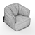 Sleek Santa Monica Poliform Chair 3D model small image 7