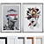 Abstract Portrait Collage Picture Frame Set 3D model small image 1