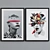 Abstract Portrait Collage Picture Frame Set 3D model small image 4